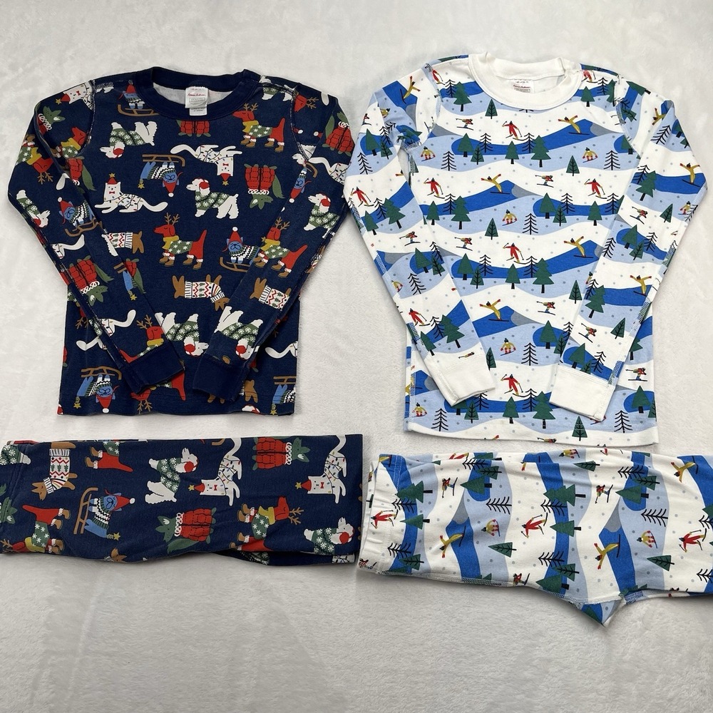 Hanna Andersson Organic Cotton Pajama Bundle Unisex Kids 10 Christmas Winter
